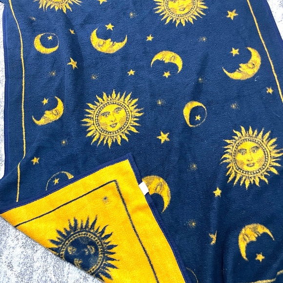 Vintage Biederlack Celestial Reversible with Sun Moon Stars Made - Main Image